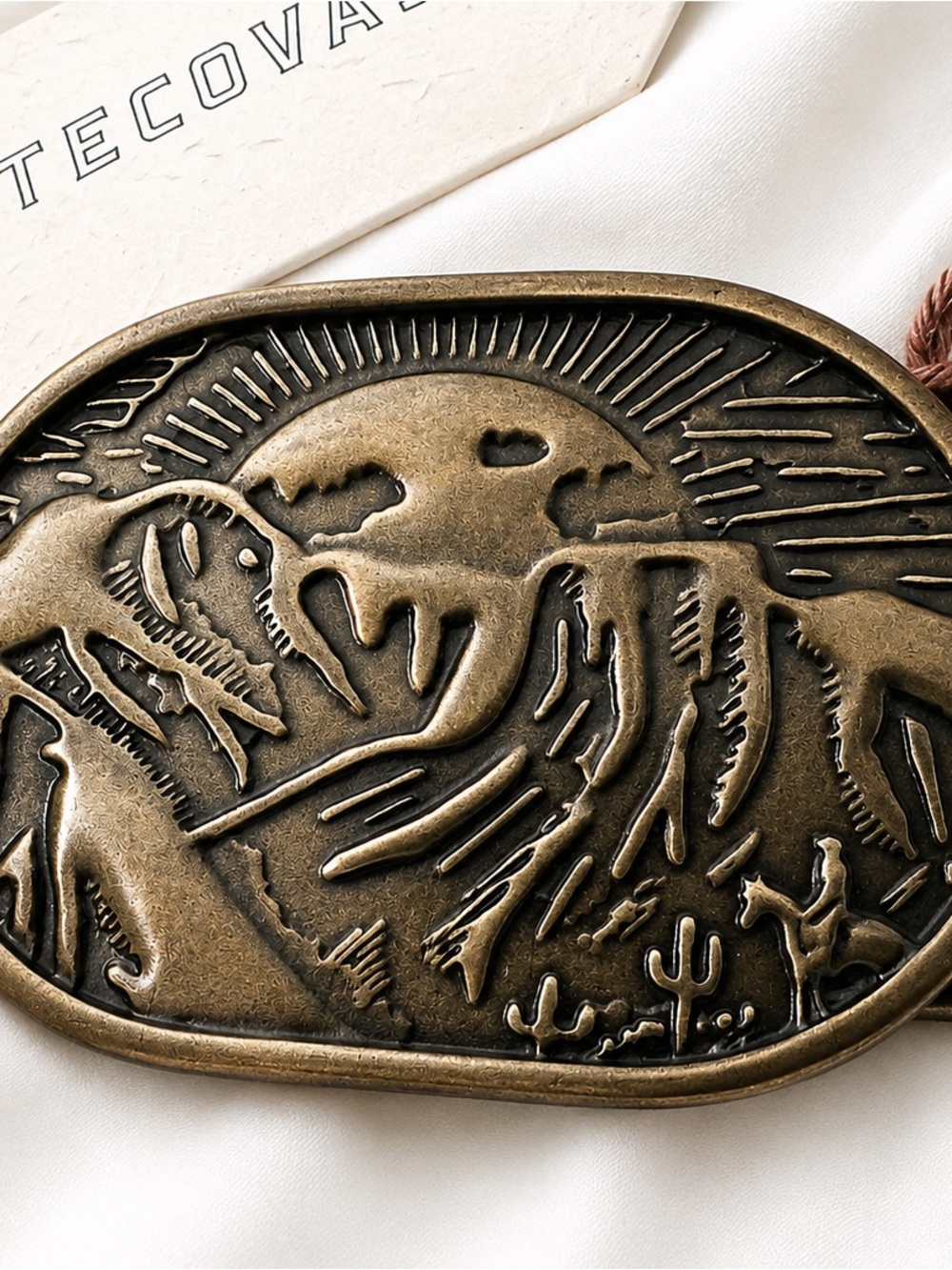 Rare Tecovas Southwestern Desert Belt Buckle